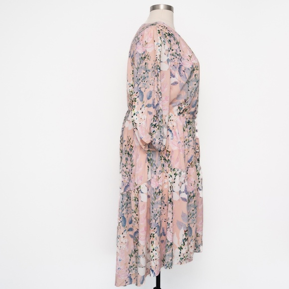 Adrianna Papell - Floral-Print Midi Dress - Picture 3 of 10